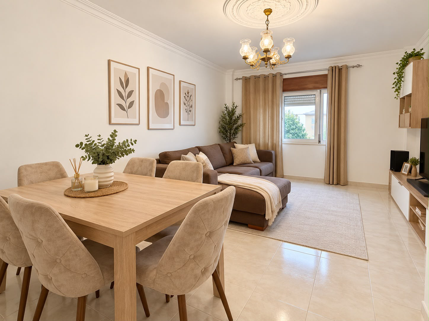 Sala de uma casa no Carregado, dos materiais de referência da equipa